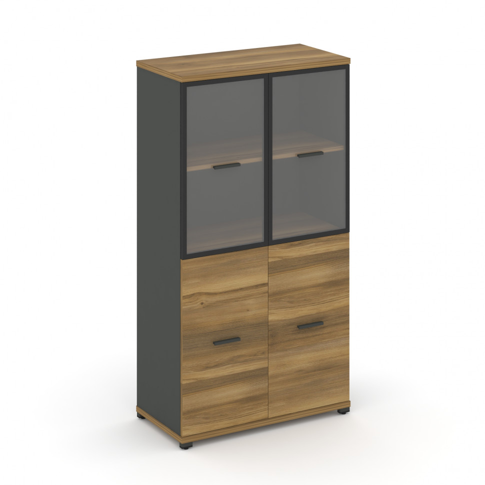 Concept Шкаф 1 широкая секция, 4 ниши CN.STS-412 RPB A Сандал Янтарный/Антрацит/Металл Антрацит/Проз