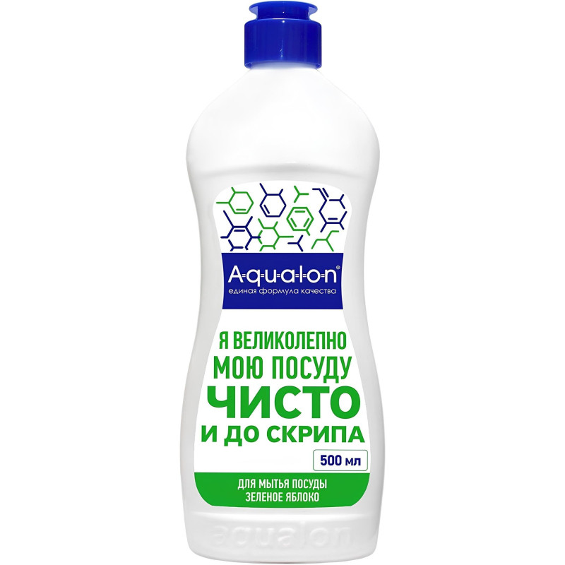 Средство для мытья посуды Aqualon Зеленое яблоко 500мл