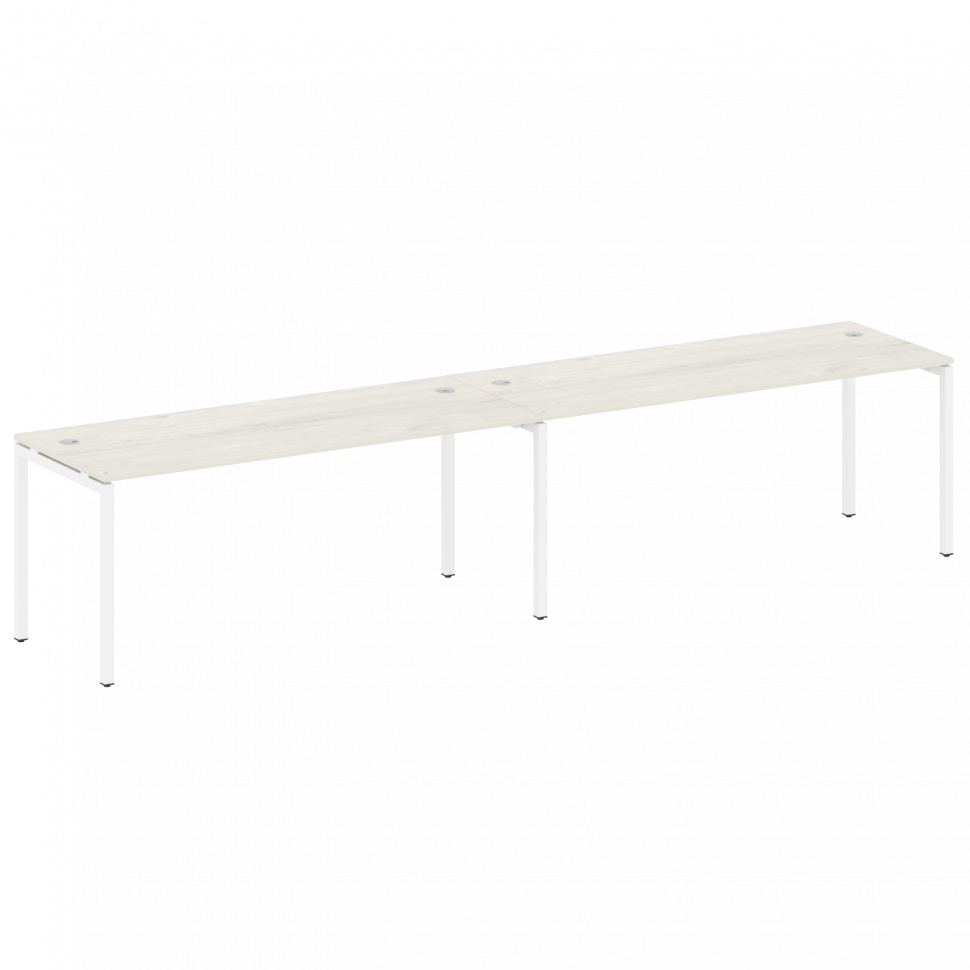 Metal System Quattro Рабочая станция на 2 места на П-образном м/к 40БП.СМ-2.5 Дуб Наварра/Металл Бел