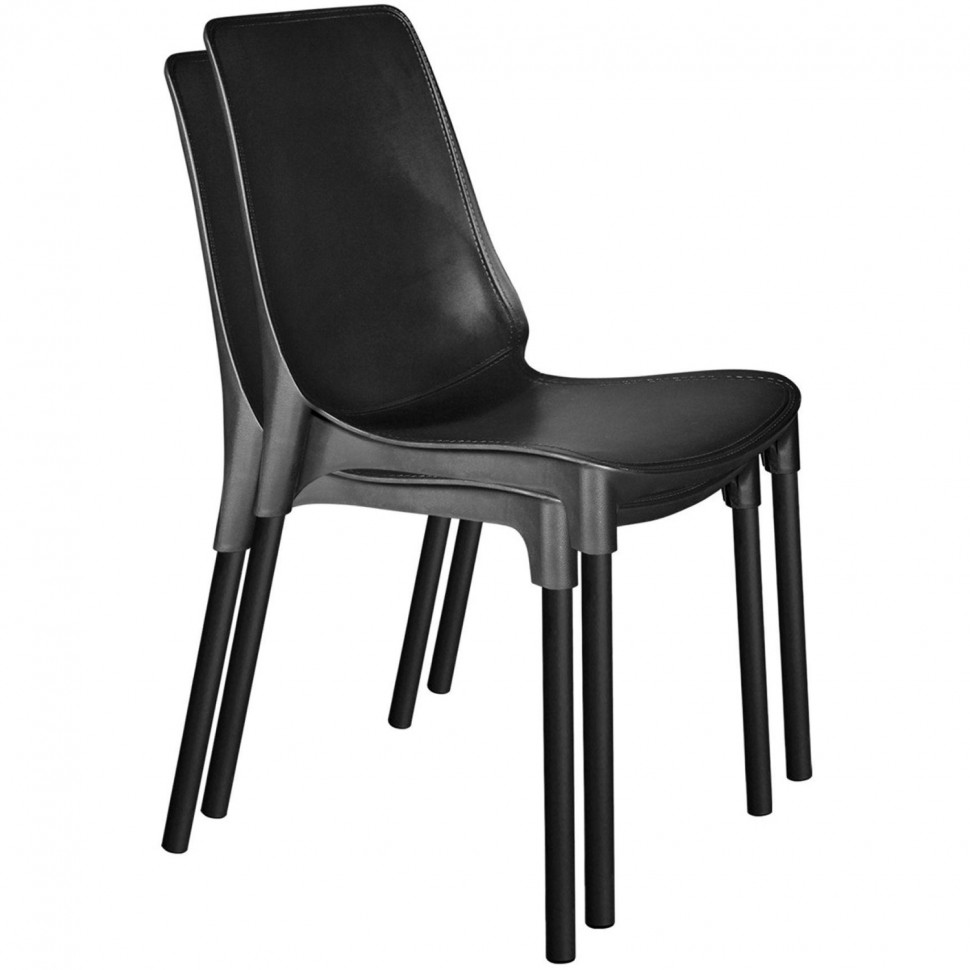 Стул для столовых EL_SHT-S75 пластик черный/черный муар 1882