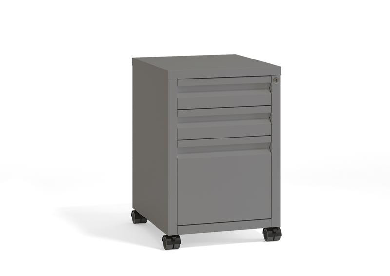 Riva Metal Тумба мобильная металлическая (центральный замок) RM.TM-21.1 Металл Серый 440*494*658