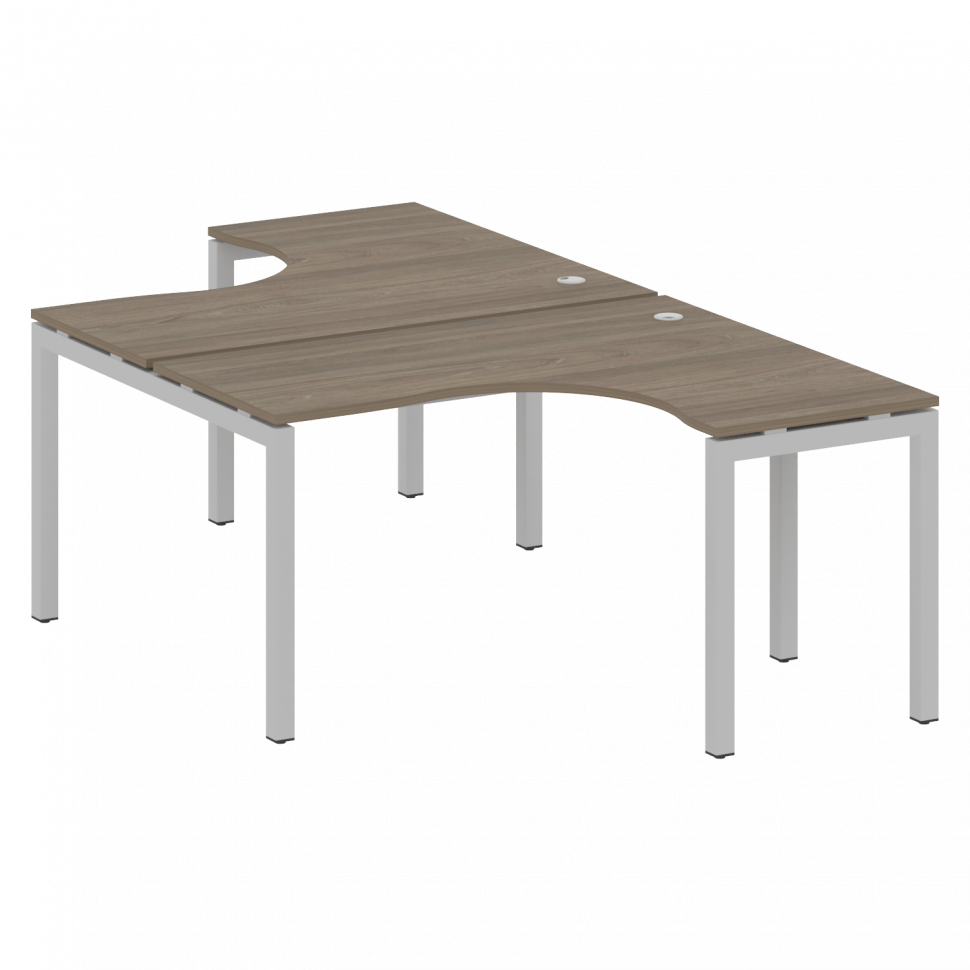 Metal System Quattro Рабочая станция криволинейная на П-образном м/к 50БП.РАС-СА-2.3 Вяз Благородный Metal System Quattro Рабочая станция криволинейная на П-образном м/к 50БП.РАС-СА-2.3 Вяз Благородный