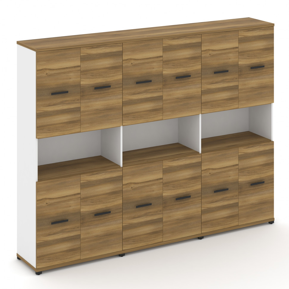 Concept Шкаф 3 широкие секции, 5 ниш CN.STS-533 B Сандал Янтарный/Белый Бриллиант/Металл Черный 2500 Concept Шкаф 3 широкие секции, 5 ниш CN.STS-533 B Сандал Янтарный/Белый Бриллиант/Металл Черный 2500