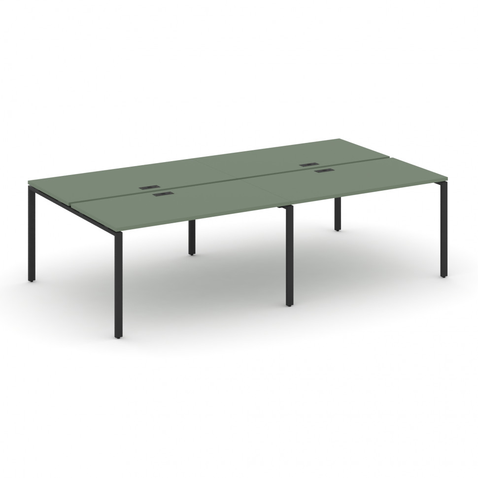 Concept Рабочая станция на 4 места CN.DRS-006 Кобо/Металл Черный 2360*1480*750