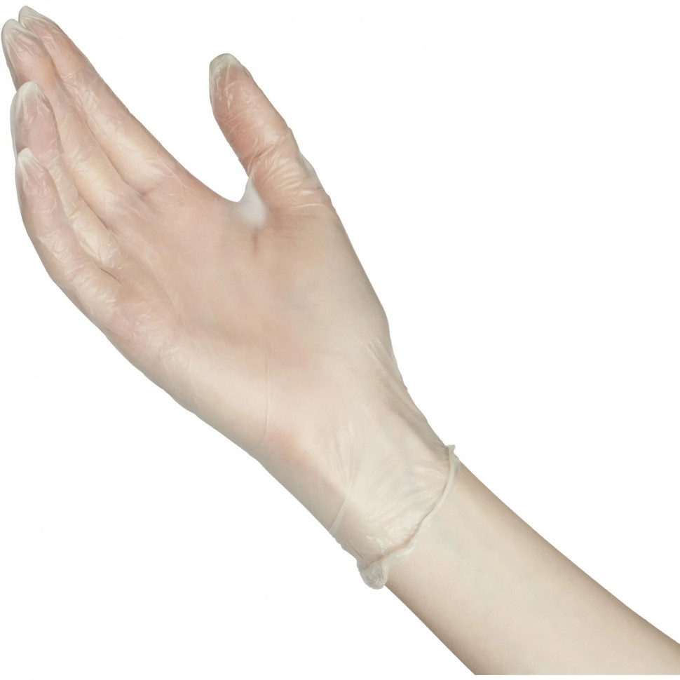 Перчатки одноразовые виниловые, н/о, прозр. MediOk (S), 50п/уп 4гр.,ПС