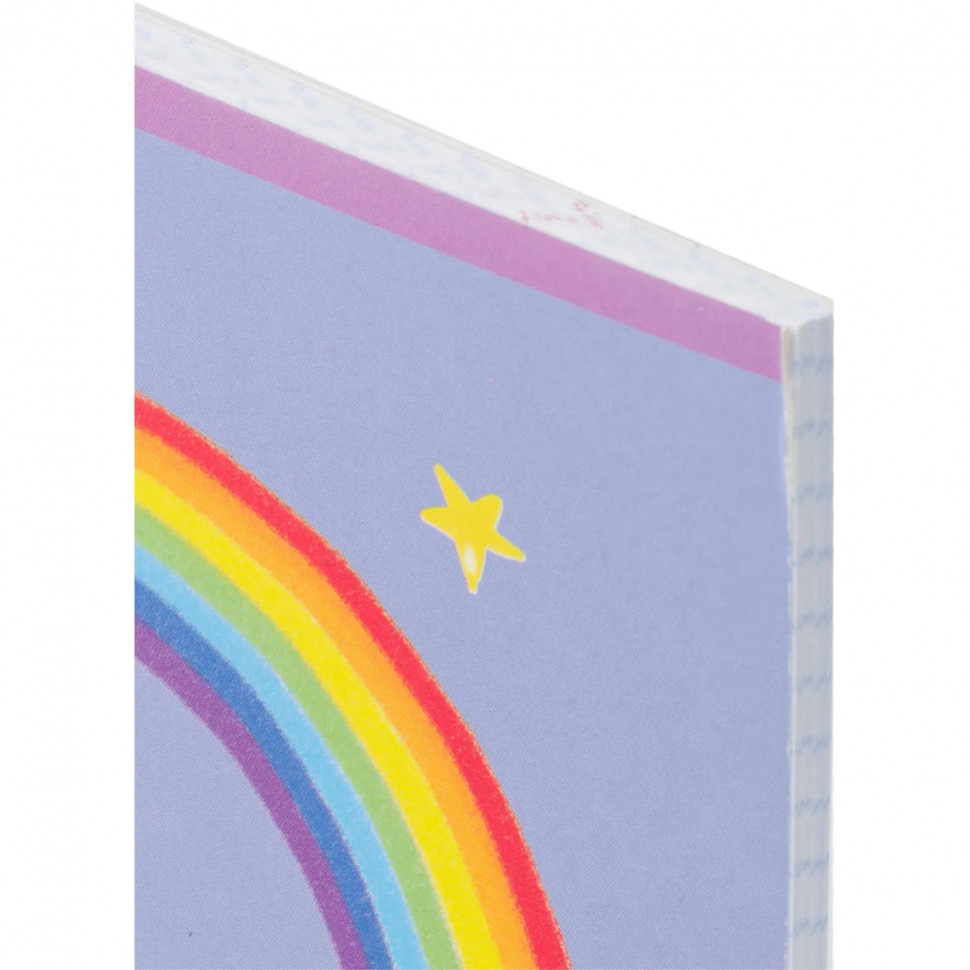 Тетрадь общая А5 48л Волш Единорог гол ,клет,скреп., ВД-лак