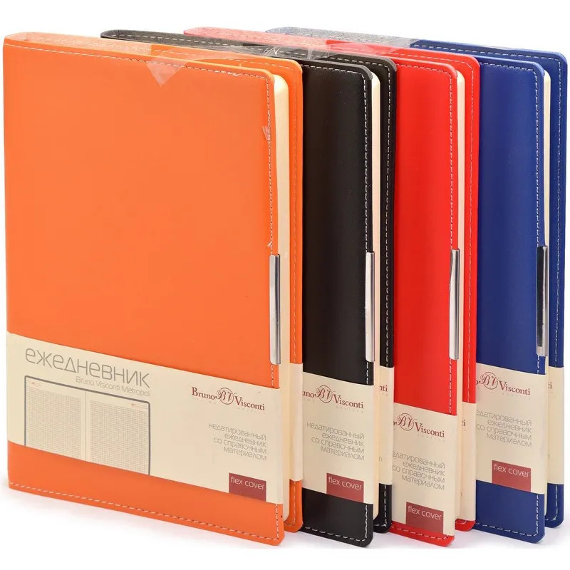 Ежедневник недатированный черный А5  METROPOL  3-491/03