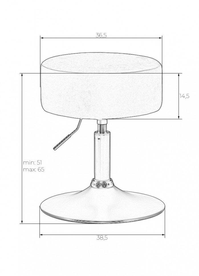 Пуф DOBRIN DANNY BLACK, темно-серое букле (16)