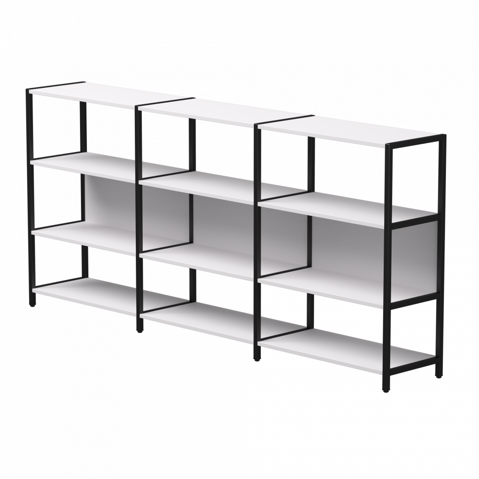 Набор стеллажных систем №3 Everprof EVO (ЭВО) 2440x385x1120 Белый/Черный