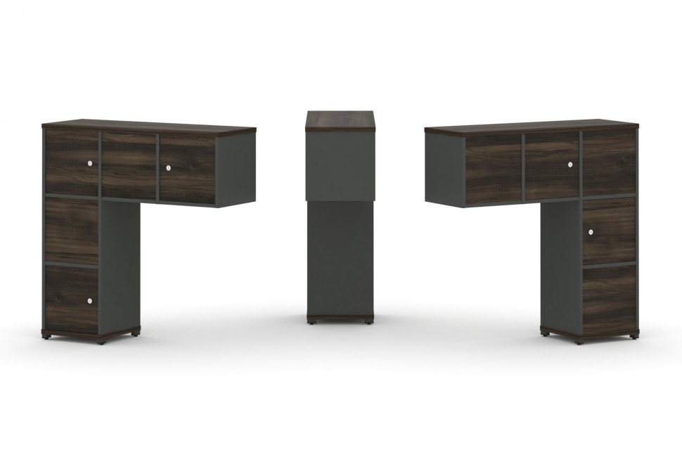 Concept Надставка низкая CN.DNN-007 Дуб Мали/Антрацит/Металл Антрацит 1099*365*1130