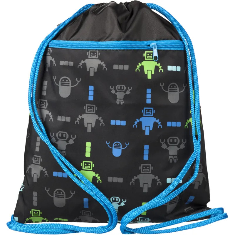 Мешок для обуви  Robot паттерн, 360х470 мм, карман, МО-26-2