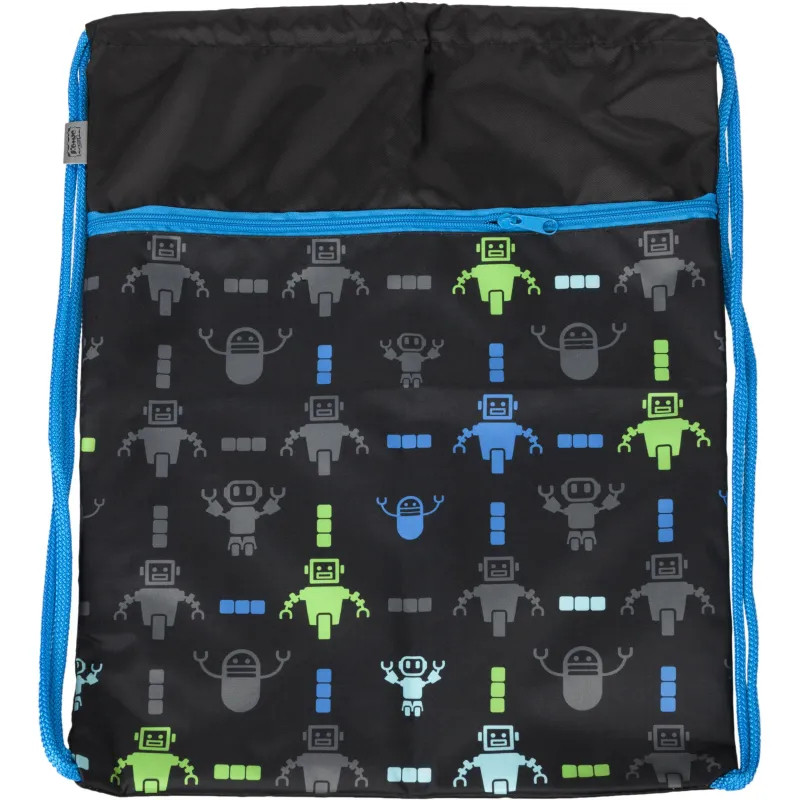 Мешок для обуви  Robot паттерн, 360х470 мм, карман, МО-26-2
