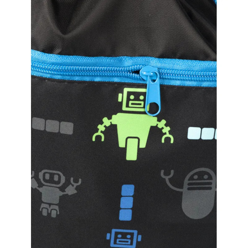 Мешок для обуви  Robot паттерн, 360х470 мм, карман, МО-26-2