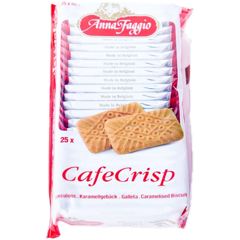 Печенье Café Crisp ANNA FAGGIO хруст.карамельное (инд.уп.), 25шт/уп., 150г
