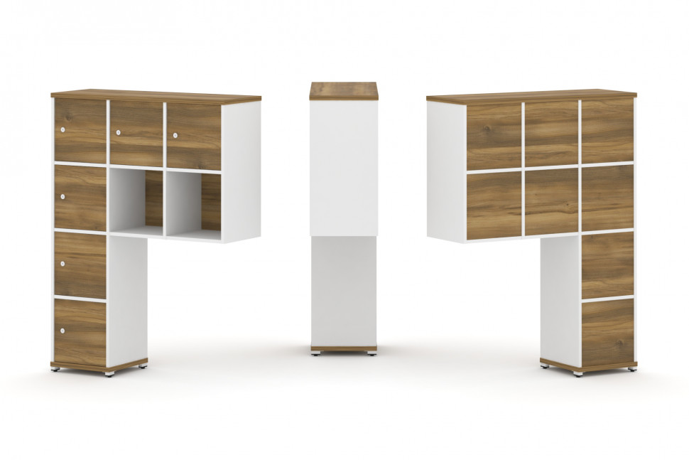 Concept Надставка высокая CN.ONV-009 Сандал Янтарный/Белый Бриллиант/Металл Белый 1099*350*1486