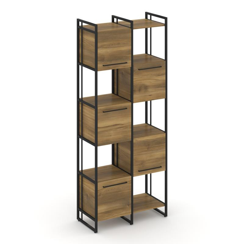 Rift Шкаф комбинированый RF.NS-003 Сандал Янтарный/Металл Черный/Черный Ручки 820*396*2010