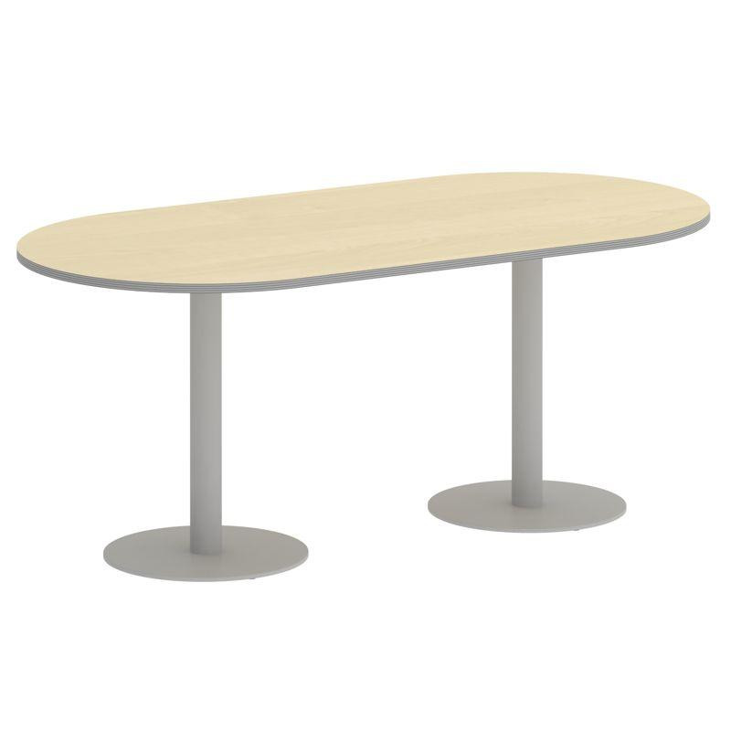 Riva Стол овальный А.СПРГ-3 Клен Металлик New/Металл Серый 1800*900*750