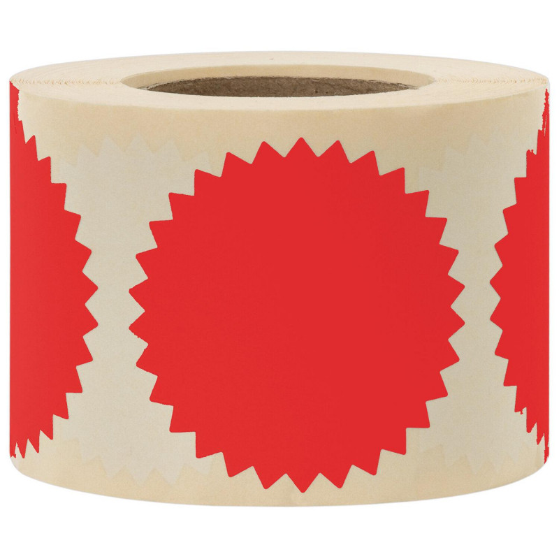 Этикетка для опечатывания документов ЗВЕЗДОЧКА, 55 мм, 500 шт/рул, цвет крс