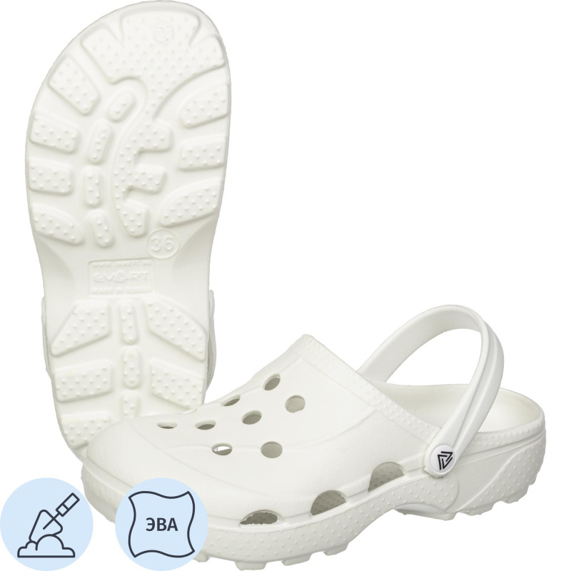 Сабо женские EVART Ола белый/белый р.38