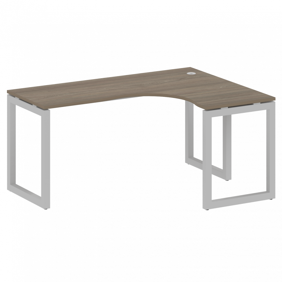 Metal System Quattro Стол криволинейный правый на О-образном м/к 50БО.СА-4 (R) Вяз Благородный/Метал