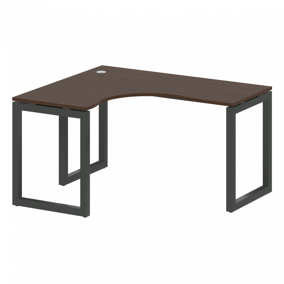 Metal System Quattro Стол криволинейный левый на О-образном м/к 50БО.СА-3 (L) Венге Цаво/Металл Антр
