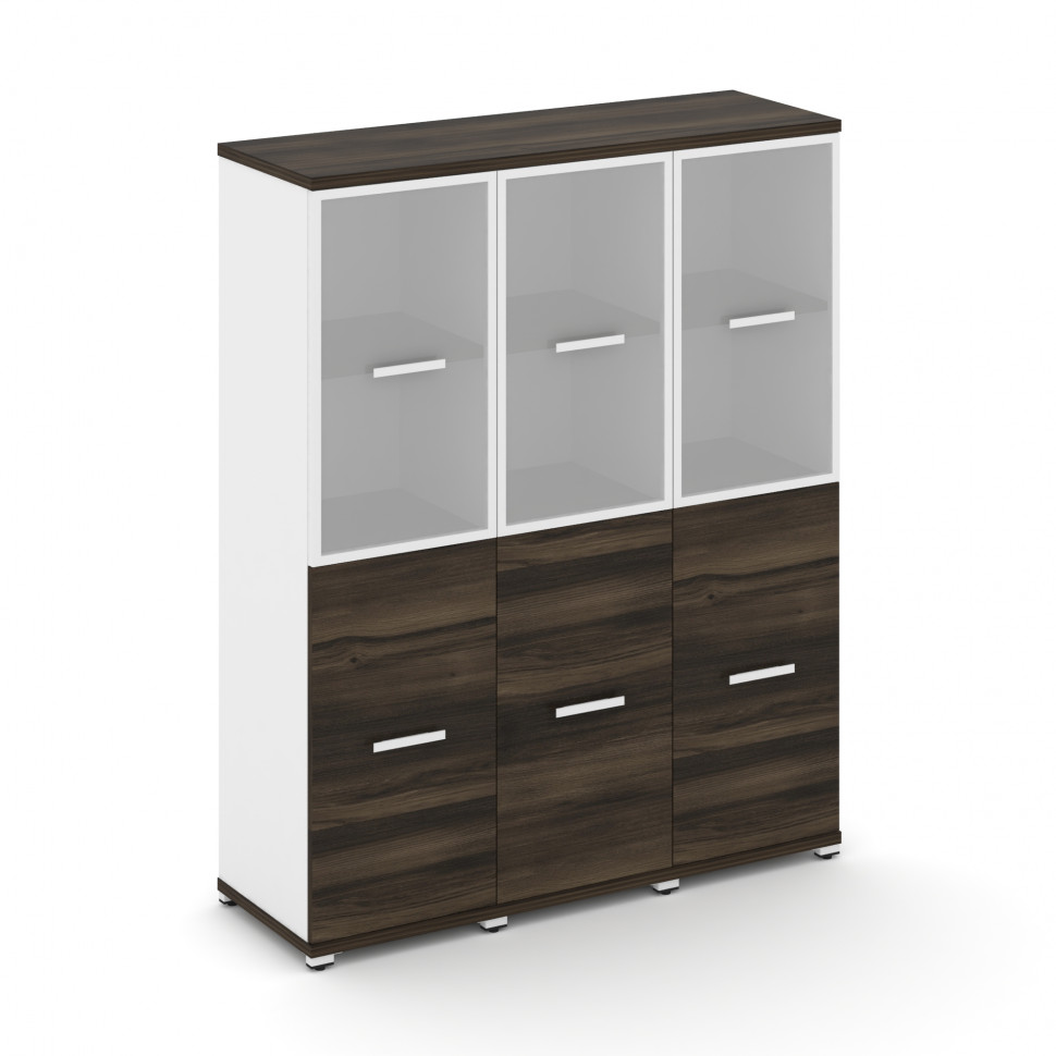 Concept Шкаф 3 узкие секции, 4 ниши CN.STU-432 RMW W Дуб Мали/Белый Бриллиант/Металл Белый/Сатин 125 Concept Шкаф 3 узкие секции, 4 ниши CN.STU-432 RMW W Дуб Мали/Белый Бриллиант/Металл Белый/Сатин 125