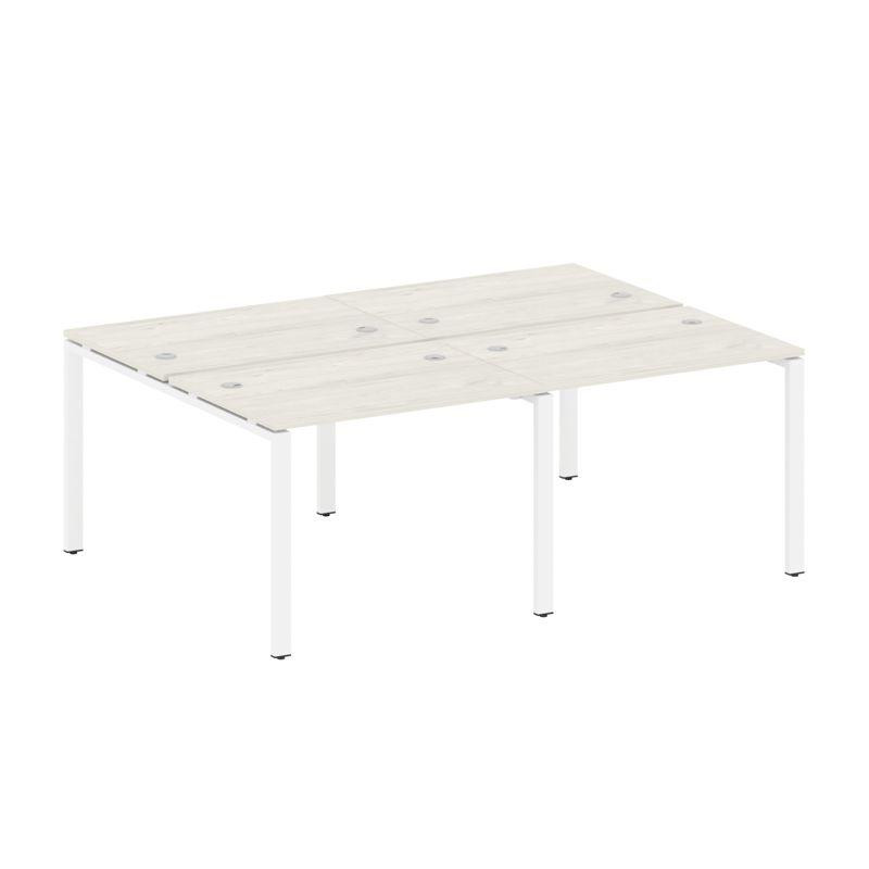 Metal System Рабочая станция на 4 места на П-образном м/к БП.СМ-4.1 Дуб Наварра/Металл Белый 2000*14 Metal System Рабочая станция на 4 места на П-образном м/к БП.СМ-4.1 Дуб Наварра/Металл Белый 2000*14