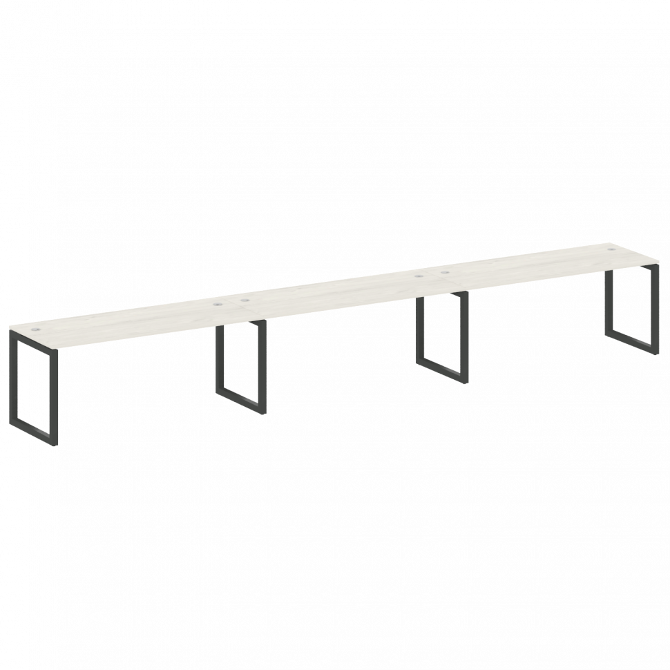 Metal System Quattro Рабочая станция на 3 места на О-образном м/к 50БО.СМ-3.5 Дуб Наварра/Металл Ант