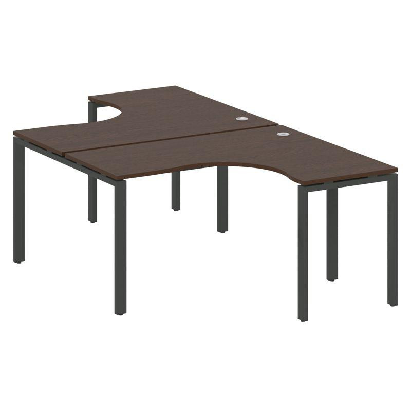 Metal System Рабочая станция криволинейная на П-образном м/к БП.РАС-СА-2.3 Венге Цаво/Металл Антраци