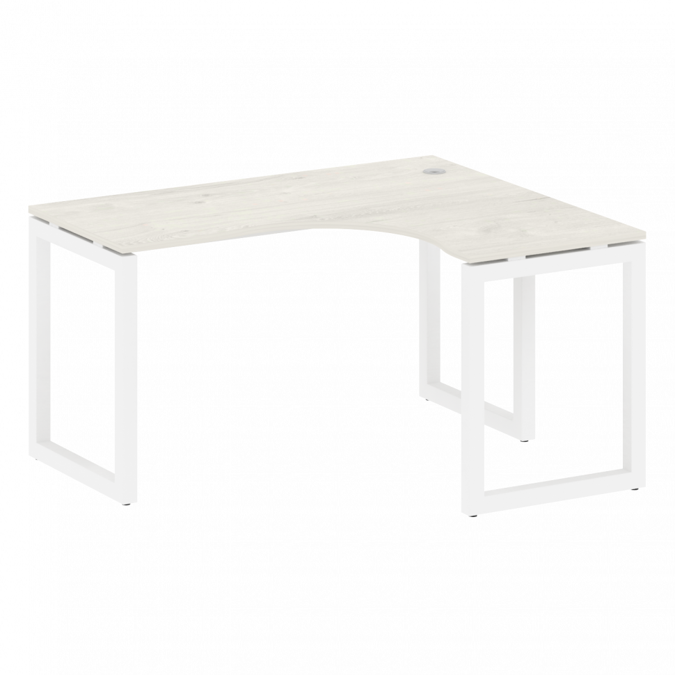 Metal System Quattro Стол криволинейный правый на О-образном м/к 50БО.СА-3 (R) Дуб Наварра/Металл Бе Metal System Quattro Стол криволинейный правый на О-образном м/к 50БО.СА-3 (R) Дуб Наварра/Металл Бе