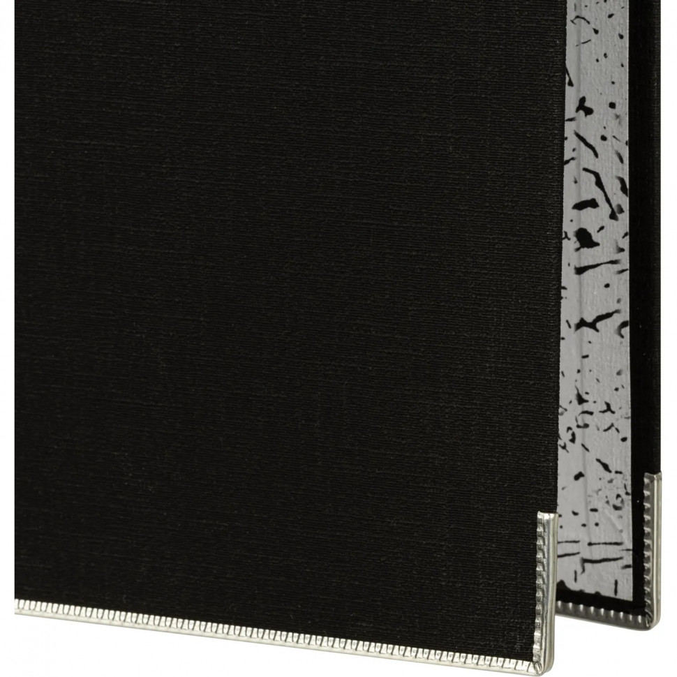 Папка-регистратор 75мм Attache А4, черная РР/бумага, мет уголок