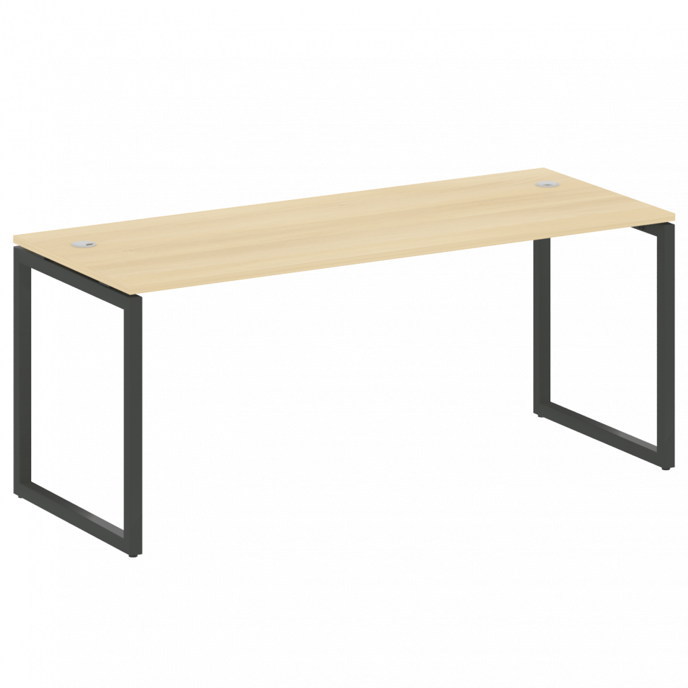 Metal System Quattro Стол письменный на О-образном м/к 40БО.СП-5 Акация Лорка/Металл Антрацит 1800*7