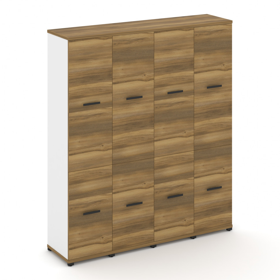 Concept Шкаф 4 узкие секции, 5 ниш CN.STU-542 B Сандал Янтарный/Белый Бриллиант/Металл Черный 1668*4