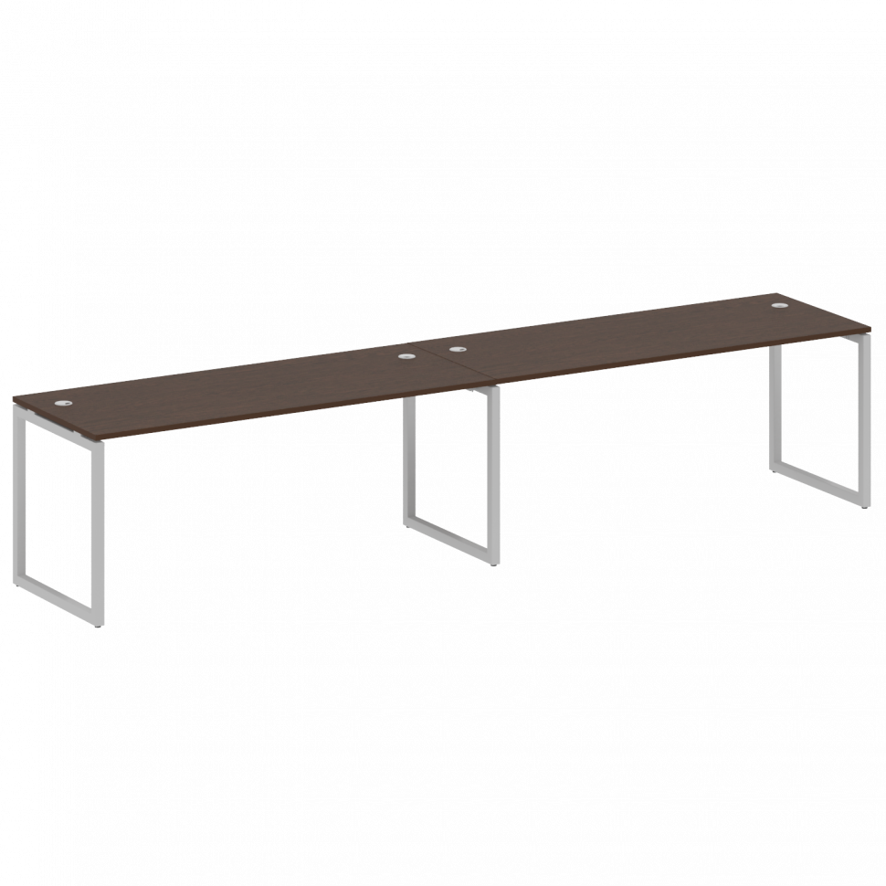 Metal System Quattro Рабочая станция на 2 места на О-образном м/к 40БО.СМ-2.5 Венге Цаво/Металл Серы