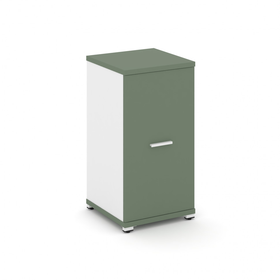 Concept Шкаф 1 узкая секция, 2 ниши CN.STU-213 W Кобо/Белый Бриллиант/Металл Белый 420*420*818