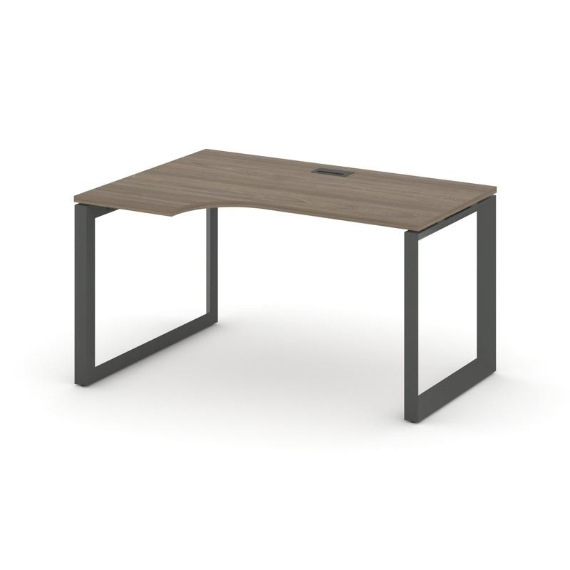 Style Project Стол рабочий эргономичный SN-59O.SPA-001(L) Вяз Благородный/Металл Антрацит/Черный Заг