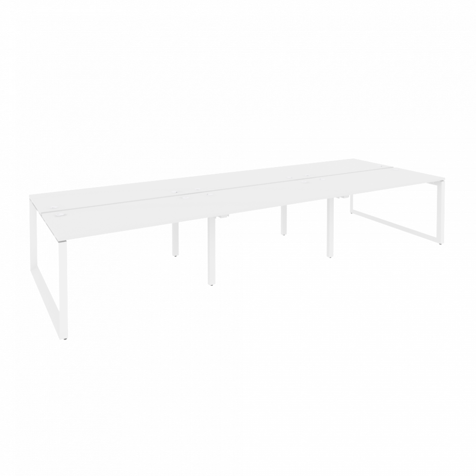 Onix Рабочая станция на О-образном м/к O.MO-D.RS-6.3.7 Белый Бриллиант/Металл Белый 4140*1475*750