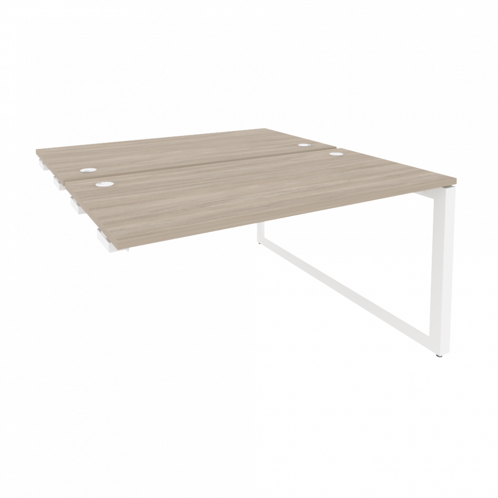 Onix Стол-приставка двойной на О-образном м/к к опорым элем. O.MO-D.SPR-3.7 Дуб Аттик/Металл Белый 1 Onix Стол-приставка двойной на О-образном м/к к опорым элем. O.MO-D.SPR-3.7 Дуб Аттик/Металл Белый 1