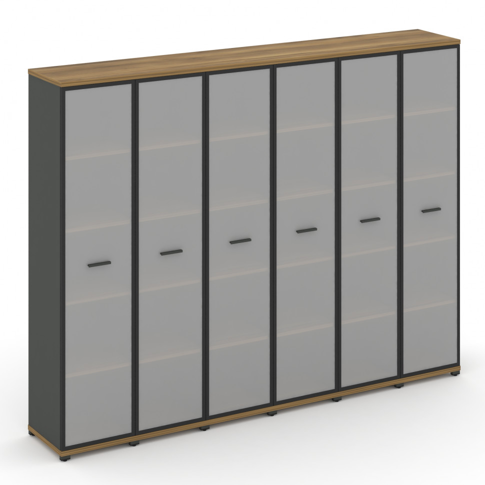 Concept Шкаф 6 узких секций, 5 ниш CN.STU-568 RMB A Сандал Янтарный/Антрацит/Металл Антрацит/Сатин 2