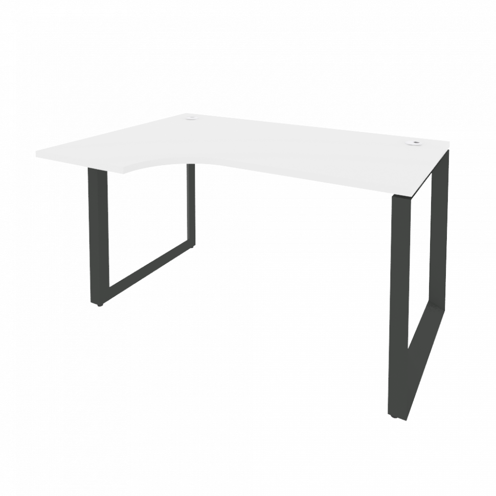Onix Стол эргономичный левый на О-образном м/к O.MO-SA-2 (L) Белый Бриллиант/Металл Антрацит 1380*98 Onix Стол эргономичный левый на О-образном м/к O.MO-SA-2 (L) Белый Бриллиант/Металл Антрацит 1380*98