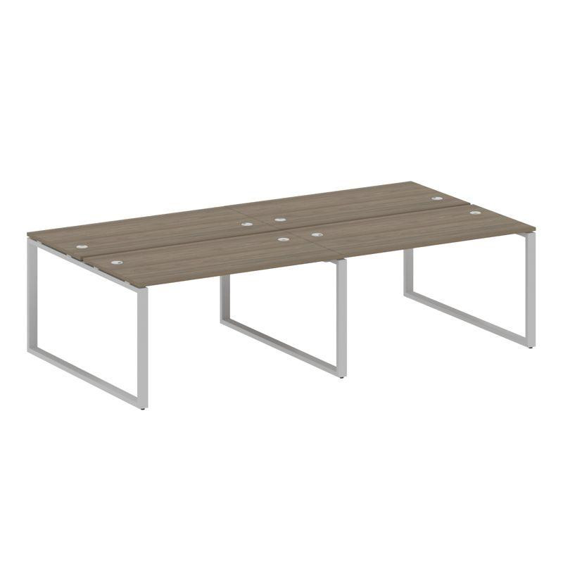 Metal System Рабочая станция на 4 места на О-образном м/к БО.СМ-4.3 Вяз Благородный/Металл Серый 280 Metal System Рабочая станция на 4 места на О-образном м/к БО.СМ-4.3 Вяз Благородный/Металл Серый 280