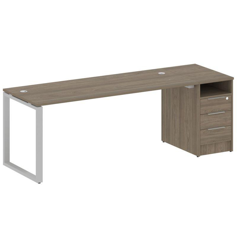 Metal System Рабочая станция с тумбой на О-образном м/к БО.РС-СТП-1.5 Вяз Благородный/Металл Серый 2 Metal System Рабочая станция с тумбой на О-образном м/к БО.РС-СТП-1.5 Вяз Благородный/Металл Серый 2