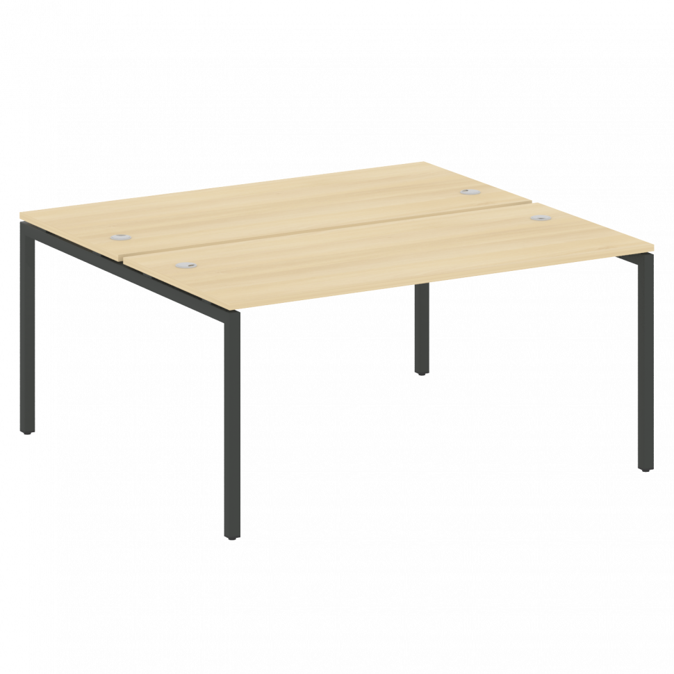 Metal System Quattro Рабочая станция на П-образном м/к 40БП.РАС-СП-2.4 Акация Лорка/Металл Антрацит