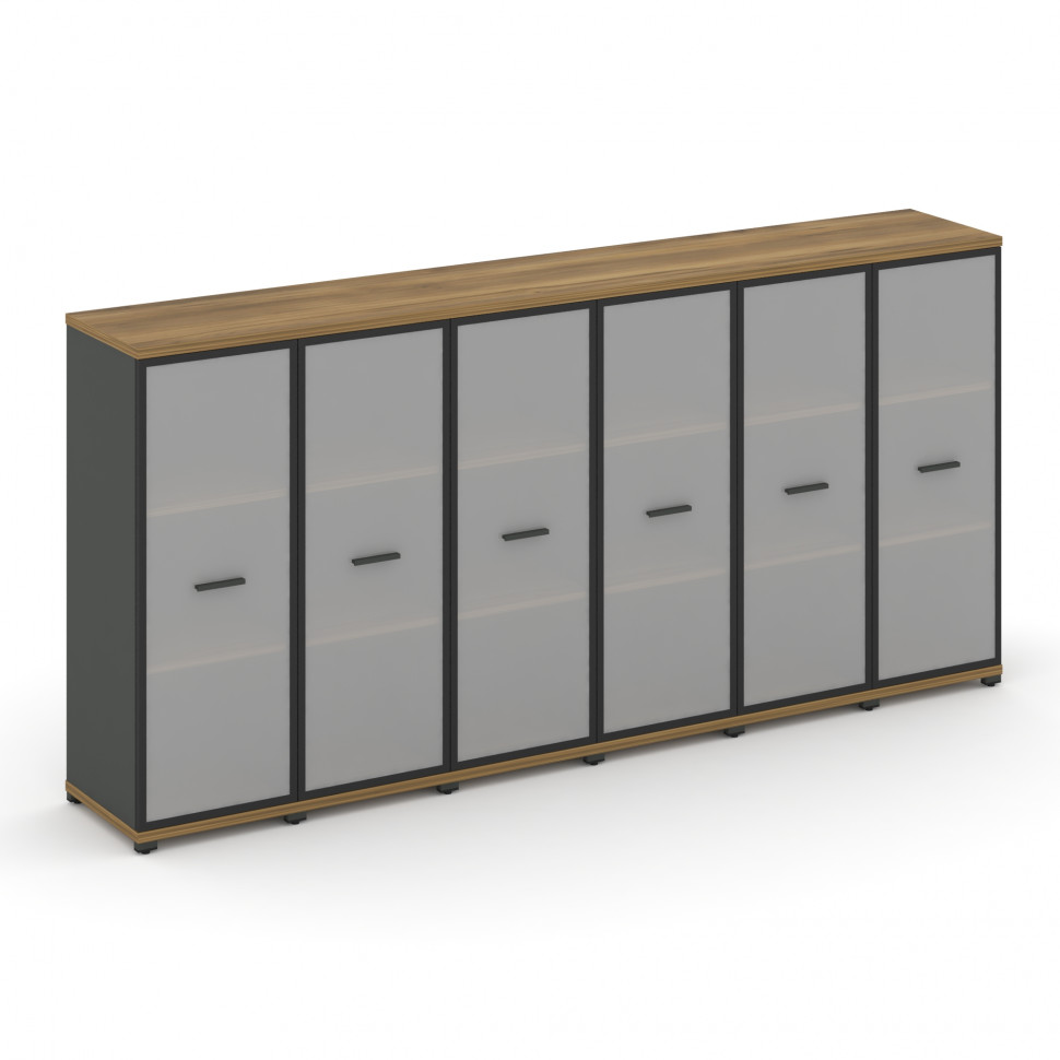 Concept Шкаф 6 узких секций, 3 ниши CN.STU-366 RMB A Сандал Янтарный/Антрацит/Металл Антрацит/Сатин