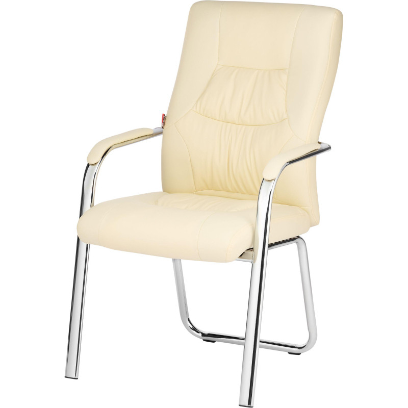 Конференц-кресло BN_TQ_Echair-807 VPU-1 кожзам бежевый, хром