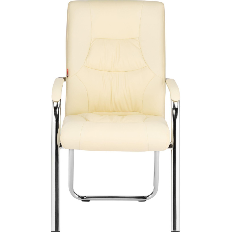 Конференц-кресло BN_TQ_Echair-807 VPU-1 кожзам бежевый, хром