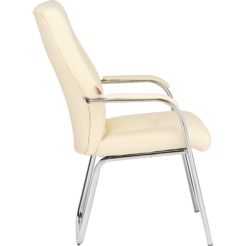 Конференц-кресло BN_TQ_Echair-807 VPU-1 кожзам бежевый, хром