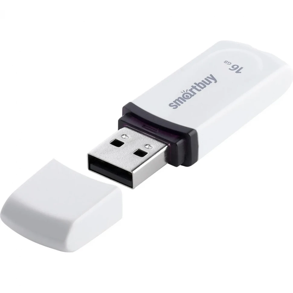 Флеш-память Smartbuy UFD 2.0 16GB Paean White (SB16GBPN-W) Флеш-память Smartbuy UFD 2.0 16GB Paean White (SB16GBPN-W)