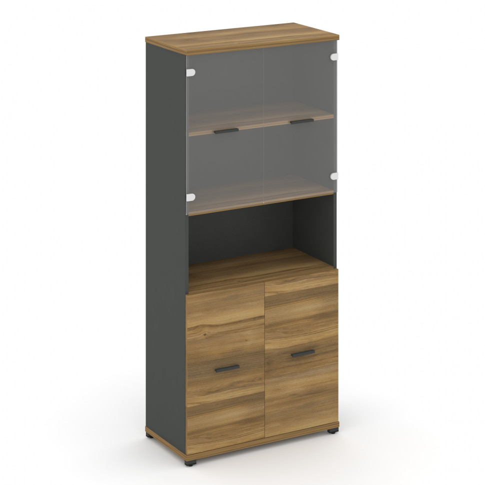 Concept Шкаф 1 широкая секция, 5 ниш CN.STS.E-513 SP A Сандал Янтарный/Антрацит/Металл Антрацит/Проз