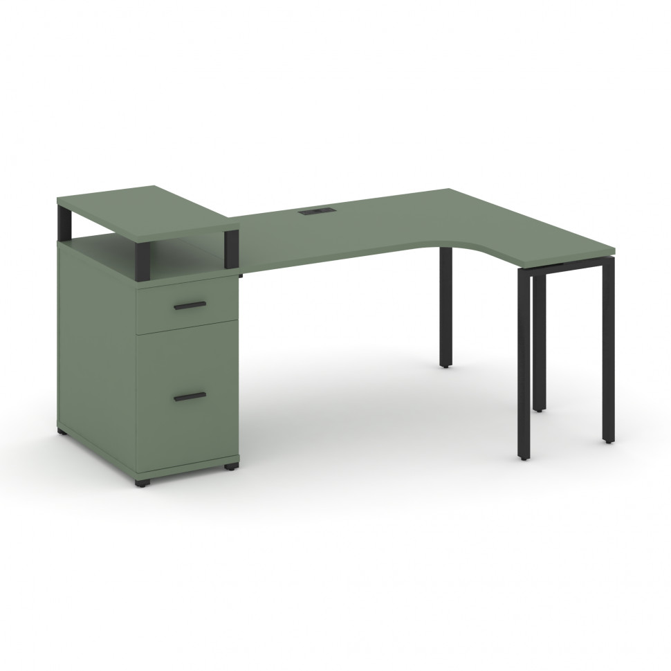 Concept Стол эргономичный CN.SA-407(R) B Кобо/Металл Черный 1800*1180*917 Concept Стол эргономичный CN.SA-407(R) B Кобо/Металл Черный 1800*1180*917